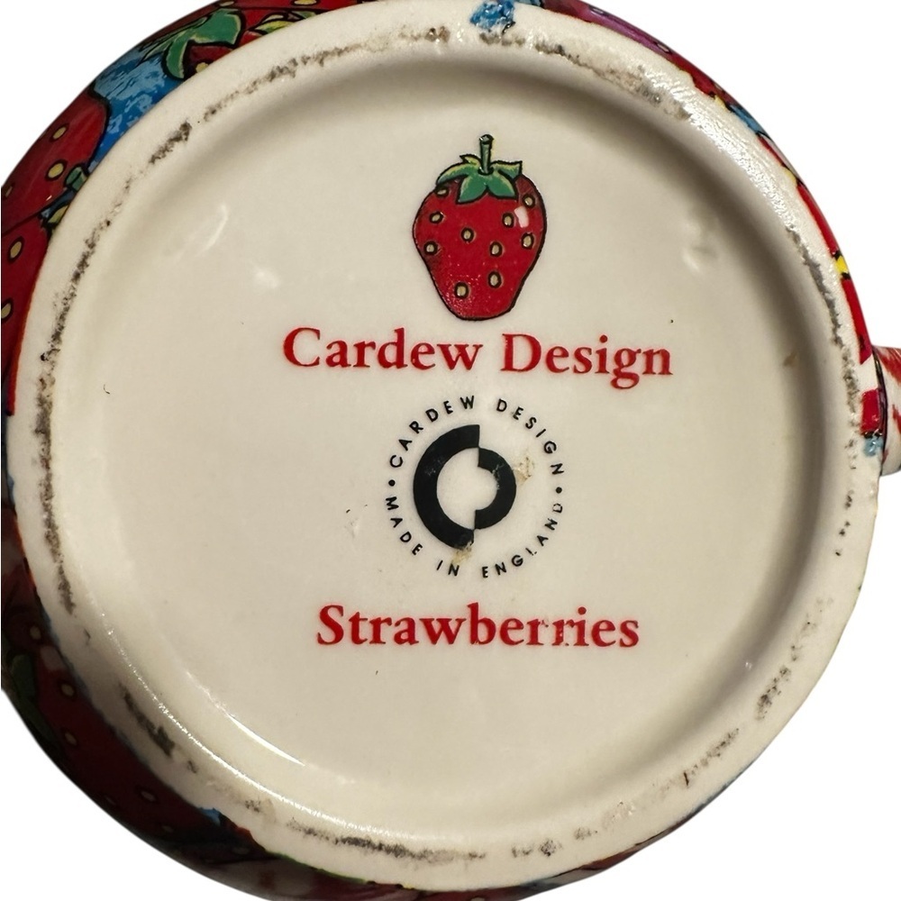 Paul CARDEW DESIGN Classic STRAWBERRIES TEAPOT w/LID Made in ENGLAND 5 Cups - Picture 10 of 10